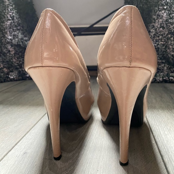 Nude Platform Heels - Picture 3 of 6